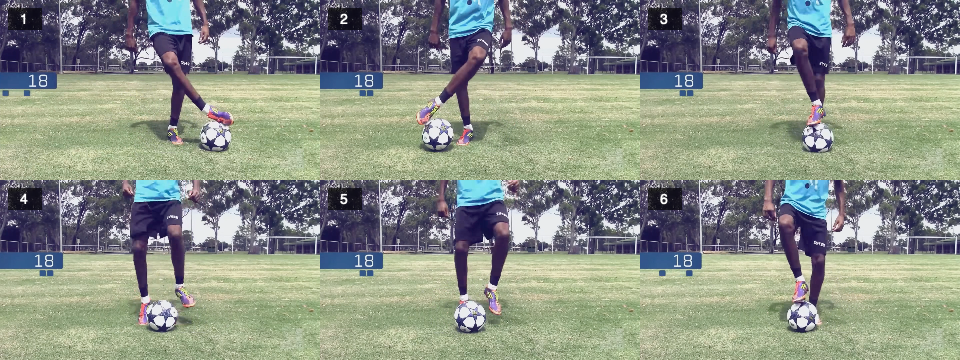 Ball mastery – alternating sole roll push