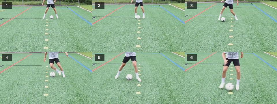 Dribbling – stepover La Croqueta