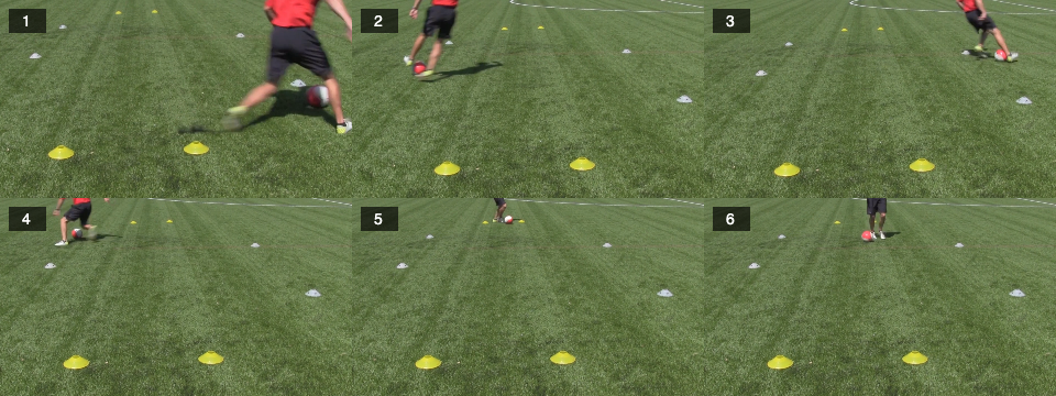Dribbling - zig zag main drill