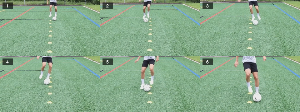 Dribbling – toe taps forwards