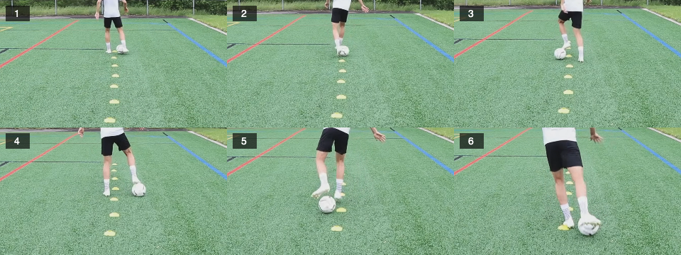 Dribbling – backwards L drag