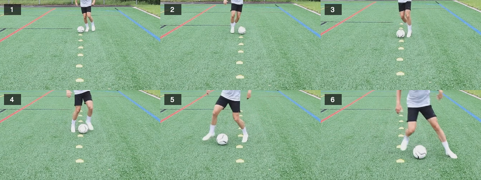 Dribbling – outside foot only