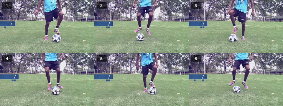 Ball mastery – alternating sole rolls
