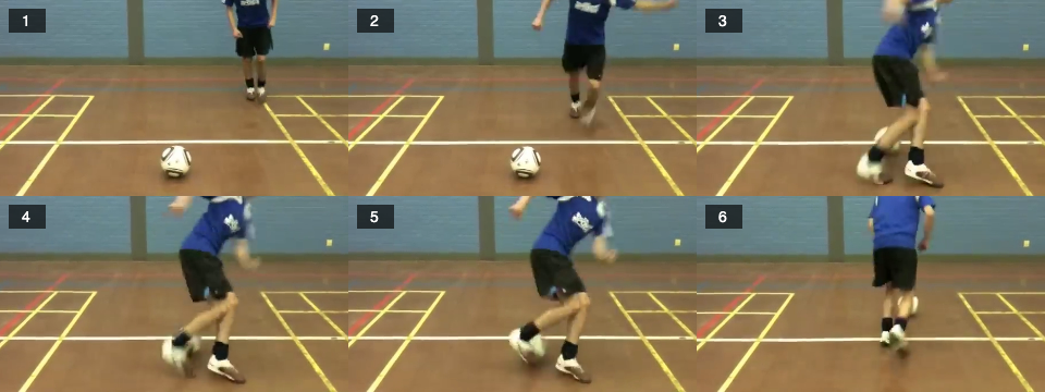 Turns – right Cruyff turn inside foot