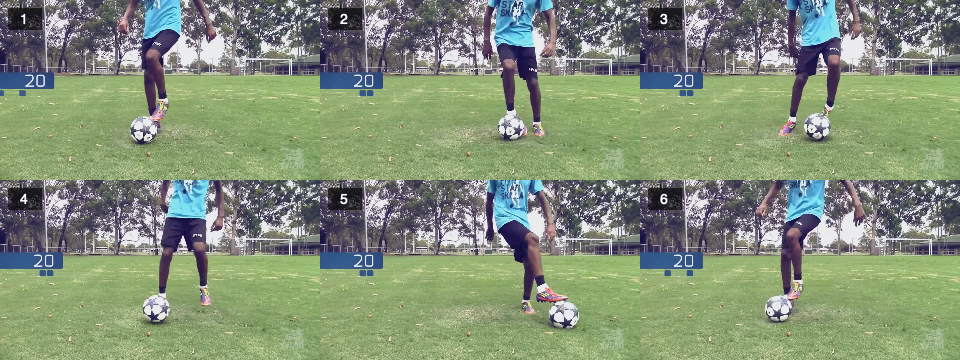 Ball mastery – V drag push