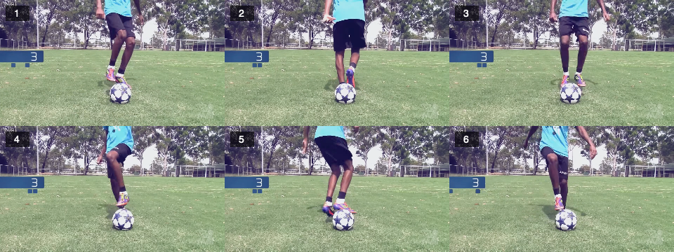 Ball mastery – toe taps (body turn)