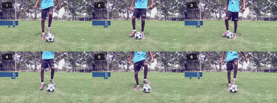 Ball mastery – Right inside touch drag back