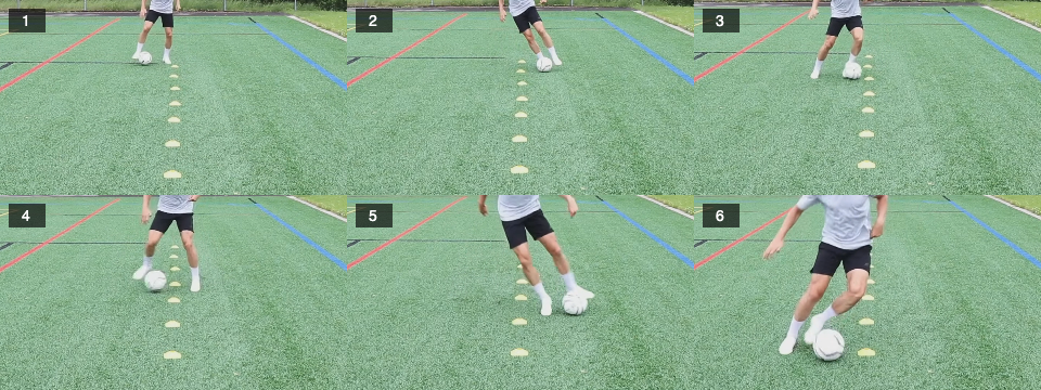 Dribbling – Croqueta outside left