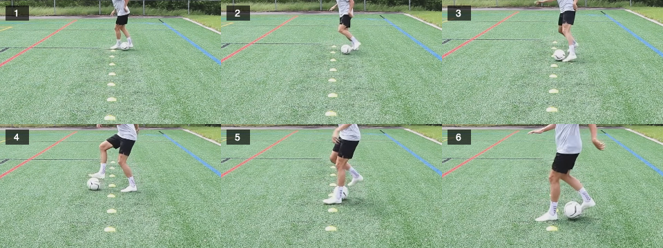 Dribbling – L drag push left lead